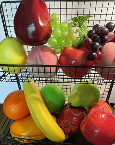Artificial Lifelike Mixed Fruit For Home Kitchen Party Wedding Prop Decoration,Simulation Fake Fruit Model For Theme Party Display (6Pcs Five Kinds Of Fruit ) #TOP4