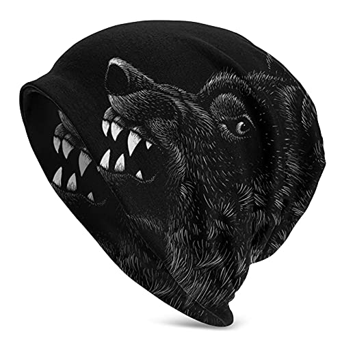 Wolf Beanie Slouchy Chemo Hats, Skull Caps Baggy Headwear For Jogging Cycling Unisex #TOP10