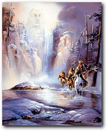 Indian Spirit of Strength Native American Wall Decor Art Print Poster (16x20)