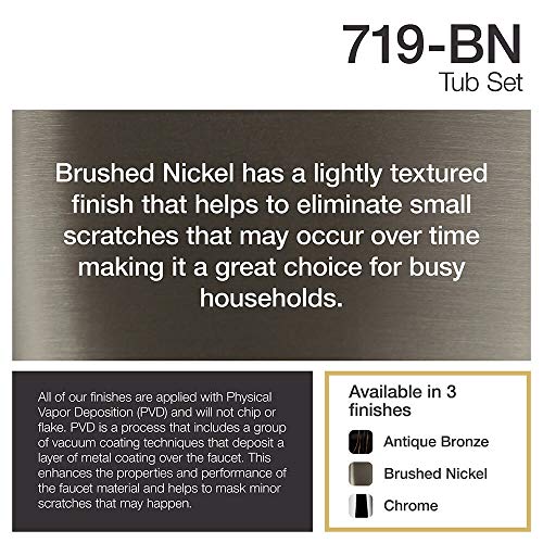 Mr Direct 719-Bn Brushed Nickel 2-Handle Mount Roman Tub Faucet #TOP4