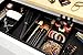 CAXXA 2 Pack 3 Slot Drawer Organizer with Two Adjustable Dividers - Junk Drawer Storage for Office Desk Supplies and Accessories, Black (2 Pack)