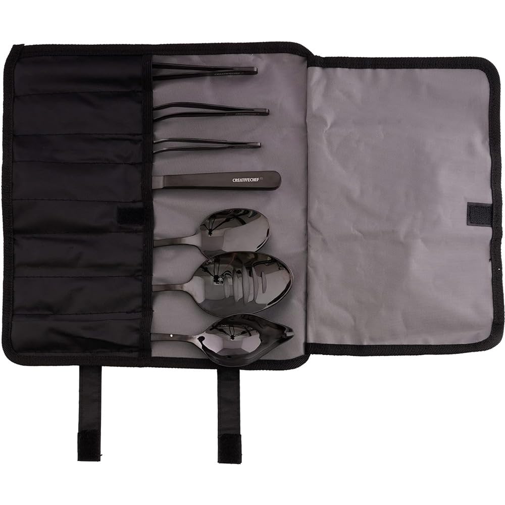 Sponsored Ad – CREATIVECHEF Set of 7 Kitchen Tongs Chef Plating Tools Culinary Kit, Precision Tongs Specialty Chef Plating Kit for Decorating Food, Sturdiness Stainless Steel, Professional Kitchen Secret,Black