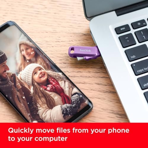 SANDISK 64GB Ultra Dual Drive Go USB Type-C Flash Drive, Lavender - SDDDC3-064G-G46L
