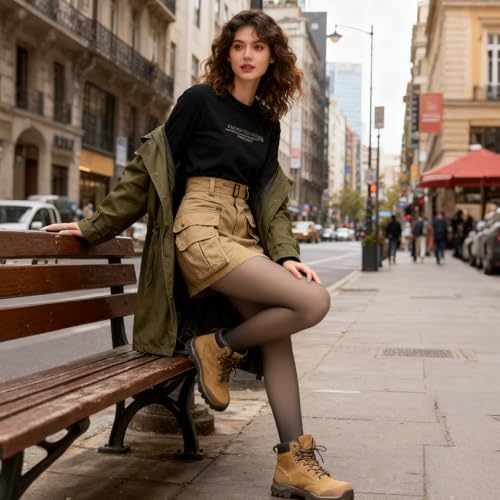 Image of Fleece Lined Tights Fake Translucent Pantyhose for Women Thermal Warm Leggings