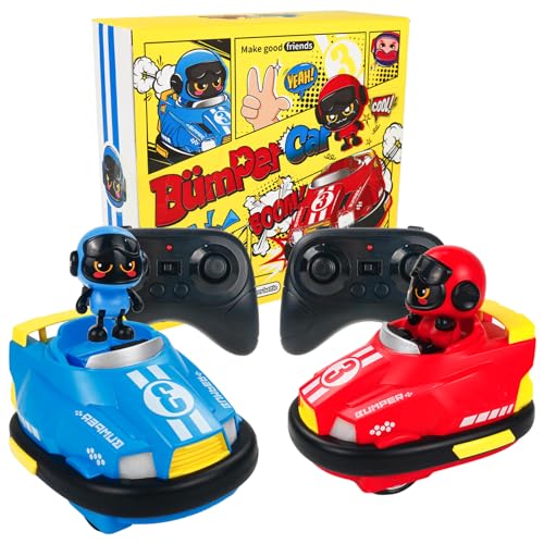TOYMAKER Remote Control Car for for Kids Age 3+,Hobby RC Car Bumper Set 2pk Race Cars Toys with Music and LED Lights,Christmas Birthday Giftwares for Boys and Girls