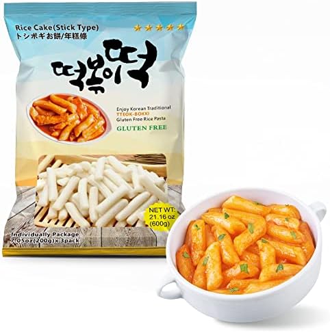 Fusion Select Korean Rice Cakes Tteokbokki Stick Vegan Non-GMO Gluten Free Tteok Pasta Asian Snacks & Food, Gluten Free (1 Pack)