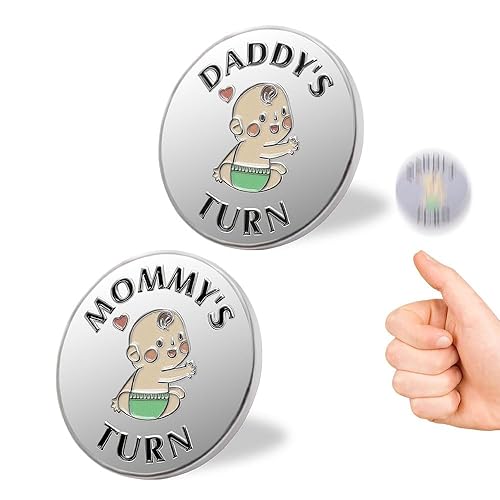 Nueva moneda de decisión para padres, regalos divertidos de embarazo para madres primerizas, regalos lindos para padres nuevos, ideas de regalo para