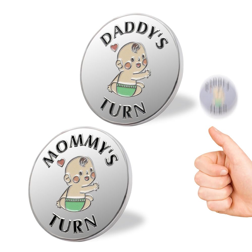 New Parent Decision Coin Funny Pregnancy Gifts for First Time Moms Dads, Cute New Parents Gift Mommy Daddy Couples Gift Ideas, Gag Gift for Baby