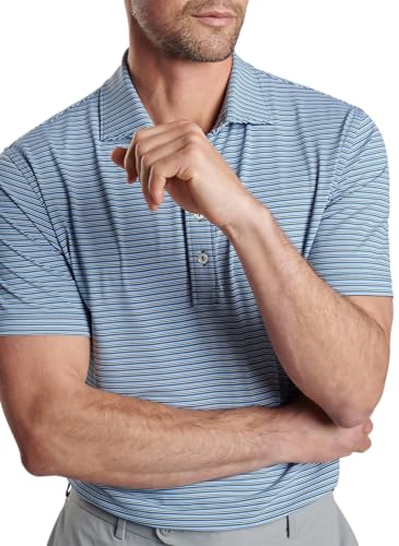 PETER MILLAR Men's Avon Performance Jersey Polo, Lacinato, XL Blue Green4