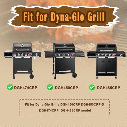 Image of SafBbcue Grill Parts DGH474CRP for Dyna-Glo 4-Burner DGH450CRP DGH450CRP-D DGH450CRN DGH451CRP Grills Grates Replacement, Dyna-Glo Grill DGH485CRP Cast Iron Grill Grates Replacement Parts