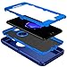 Mieziba for iPhone 8 Case,iPhone 7 Case,[Built in Screen Protector] Heavy Duty Shockproof Dust/Drop Proof [3 Layers] Full Body Protection Rugged Cover Case,Blue
