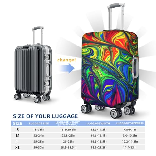 Travel Luggage Cover Protector - Pride Rainbow Washable Suitcase Covers For 18-32 Inch Luggage2
