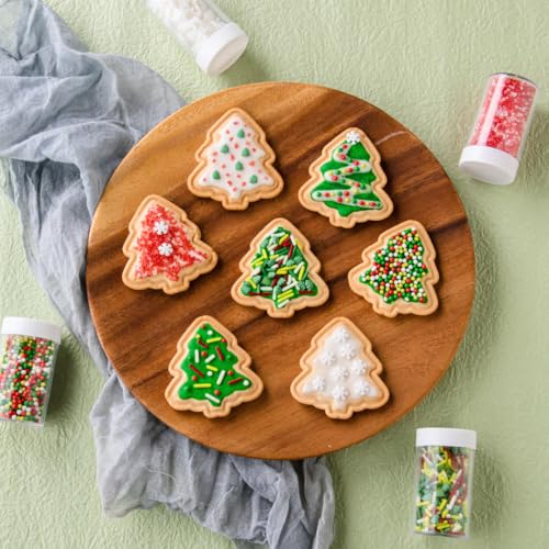 Image of Sweets Indeed Sprinkles, 4 Pack, Edible Sprinkle Mix, Perfect for Cake Decorations, Baking, Ice Cream, Cookies, Cupcake Topper (Dye Free Holiday)