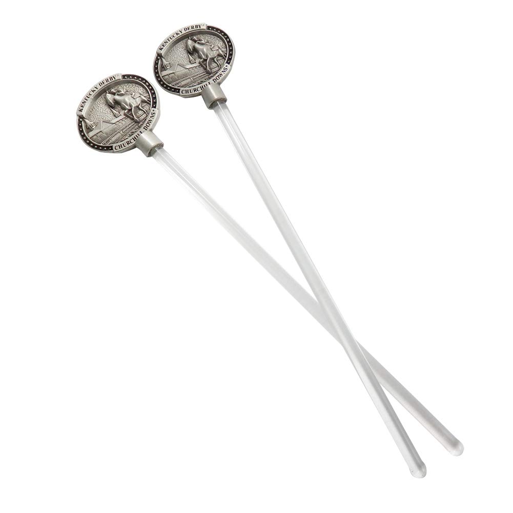 Indiana Metal Craft Kentucky Derby Churchill Downs Horse & Jockey Drink Stirrers Set of 2