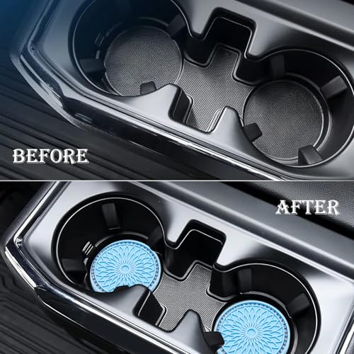 Portavasos para auto de silicón y rhinestone 2 pcs miniatura 7