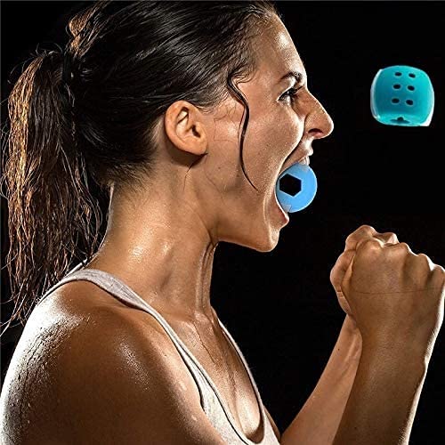 Prakal Jaw Exerciser, Jawline Shaper for Men Women, Jaws Exercise Ball Double Chin Reducer for Face Neck Muscle(Turquoise)
