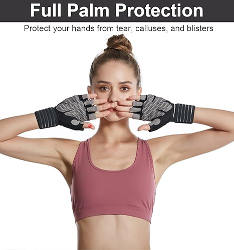Miniatura 2 de Guantes de entrenamiento para hombres, guantes de entrenamiento para mujer, guantes de levantamiento de pesas transpirables, guantes de silicona
