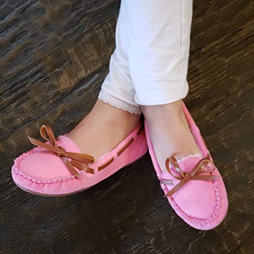 Jazamé Little Girls Tasha Warm Fur Lined Slip On Cozy Moccasins Casual Flats Shoes2