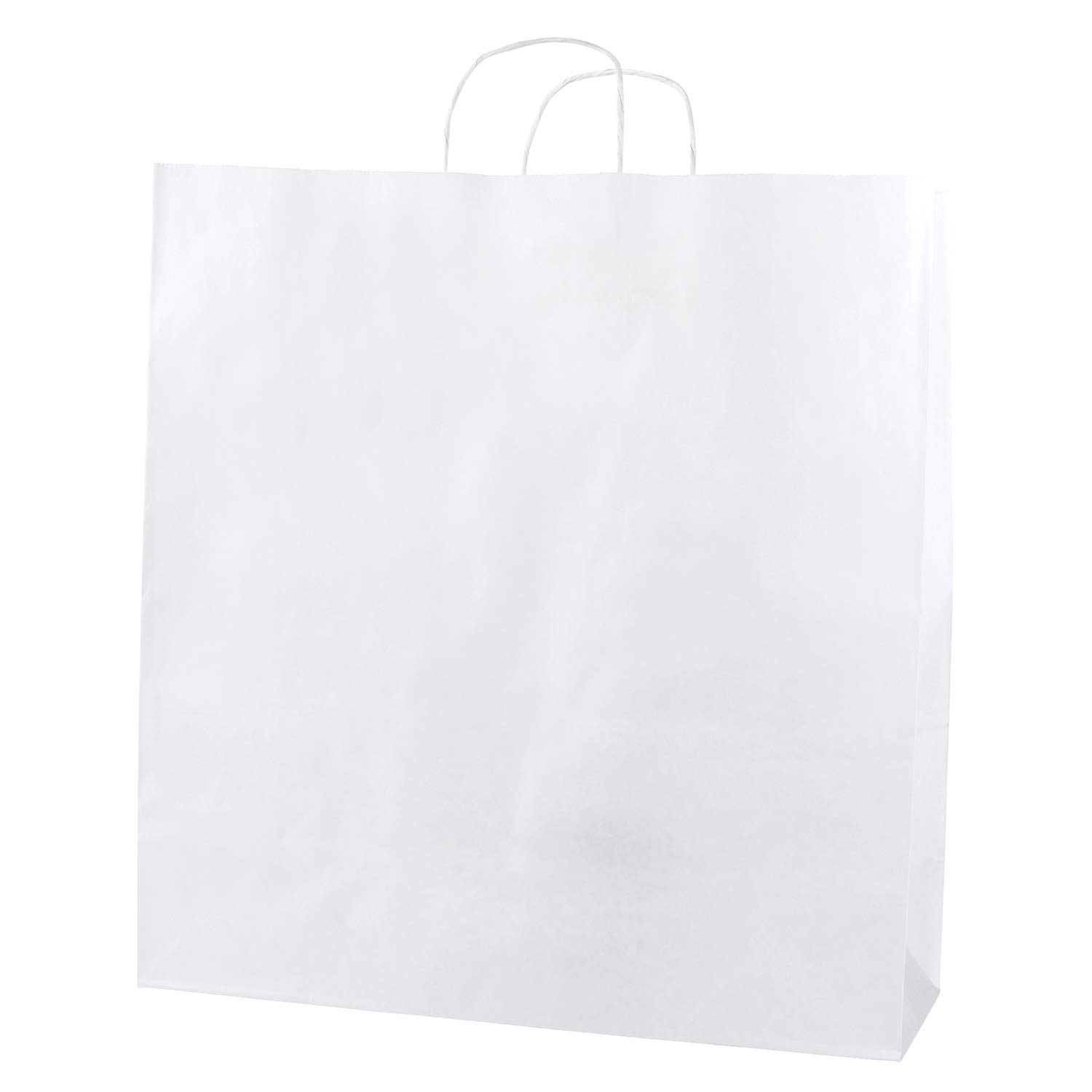 Thepaperbagstore 150 White XXL Paper Bags with Twisted Handles - 450x170x470mm - Kraft Paper for Gifts, DIY, Party, Shopping, Retail, Grocery, Wedding, Birthday and Takeaway