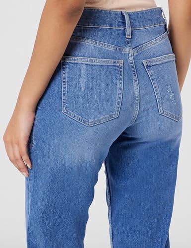 Image of Marks & Spencer Womens Light Wash High Rise Boyfriend Fit Jeans
