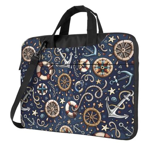 Salelf Nautical for 360 Protection Laptoptasche für 13-15,6 Zoll, Business Messenger Aktentasche
