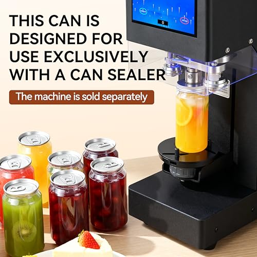 Image of 100-Pack Plastic Juice Bottles with Caps Empty Soda Cans with Aluminum Lids for Smothies, Boba, Beer - Only Compatible with Can Sealers (11.2oz /330ml)