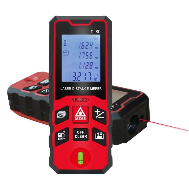KROST Laser Distance Meter, 80M Range Digital Measuring Tape with Backlit Display & Data Record, Multiple Measurement Modes, Measure Distance, Area and Volume, IP54 Waterproof (80m) (B0DH4M1SJX) Amazon Price History, Amazon Price Tracker