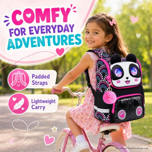Image of KLFVB 3PCS Backpack for Girls and Boys, 15 inch Unicorn Dinosaur Bookbag with Lunch Box, Kids Preschool School bag