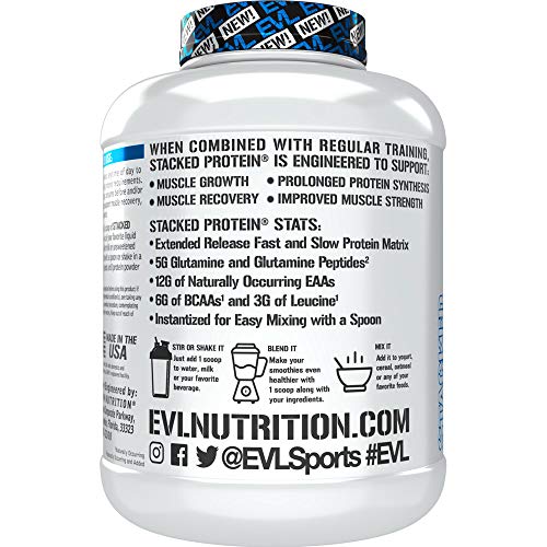 image for Evlution Nutrition Stacked Protein Protein Powder with 25 Grams of Pro