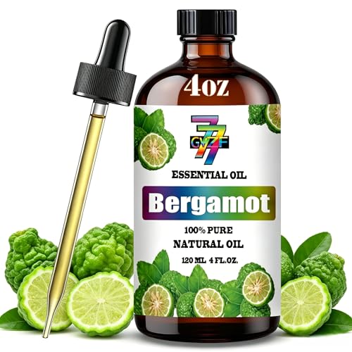 Bergamot Essential Oil Bergamot Oils for Diffuser DIY Candles Soap Humidifier Home Gift Essential Oil GV77ZF Bergamot Fragrance Oil - 4 fl oz (120 ml)