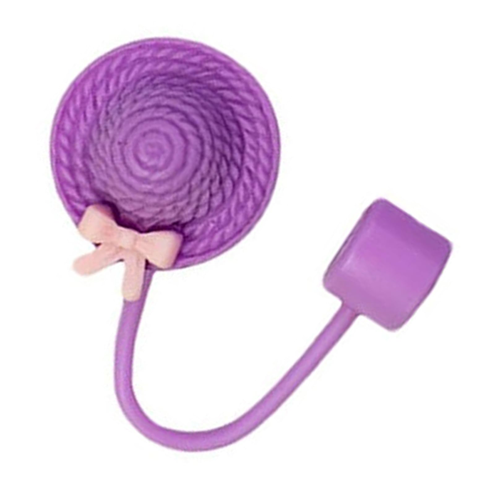 Silicone Straw Covers Caps Lovely Hat Shape Straw Plug Dustproof Drinking Tip Lid for Tumblers Silicone Covers Caps Outdoor Accessory