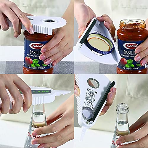 グレーと赤の瓶の蓋オープナー Amazon | キャップオープナー 瓶のふたを楽々回せる 直径2～9cmの蓋や