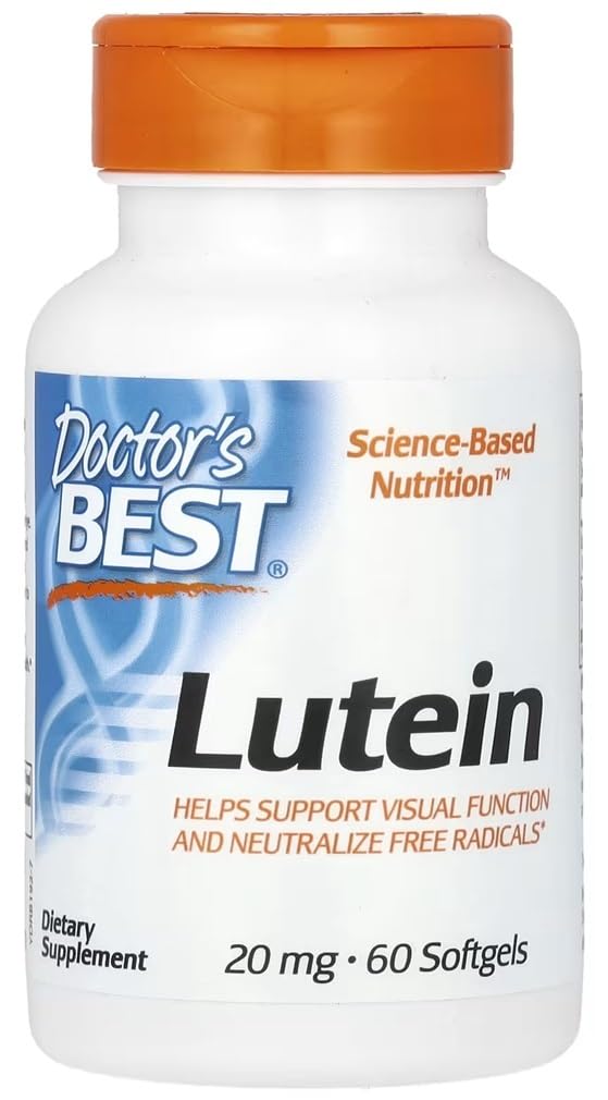 Doctor's Best - Lutein with FloraGLO | 20mg, Support for Eye Health - 60 softgels