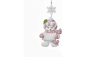 Kurt Adler Baby Girl's First Christmas Snow Globe Ornament 2018