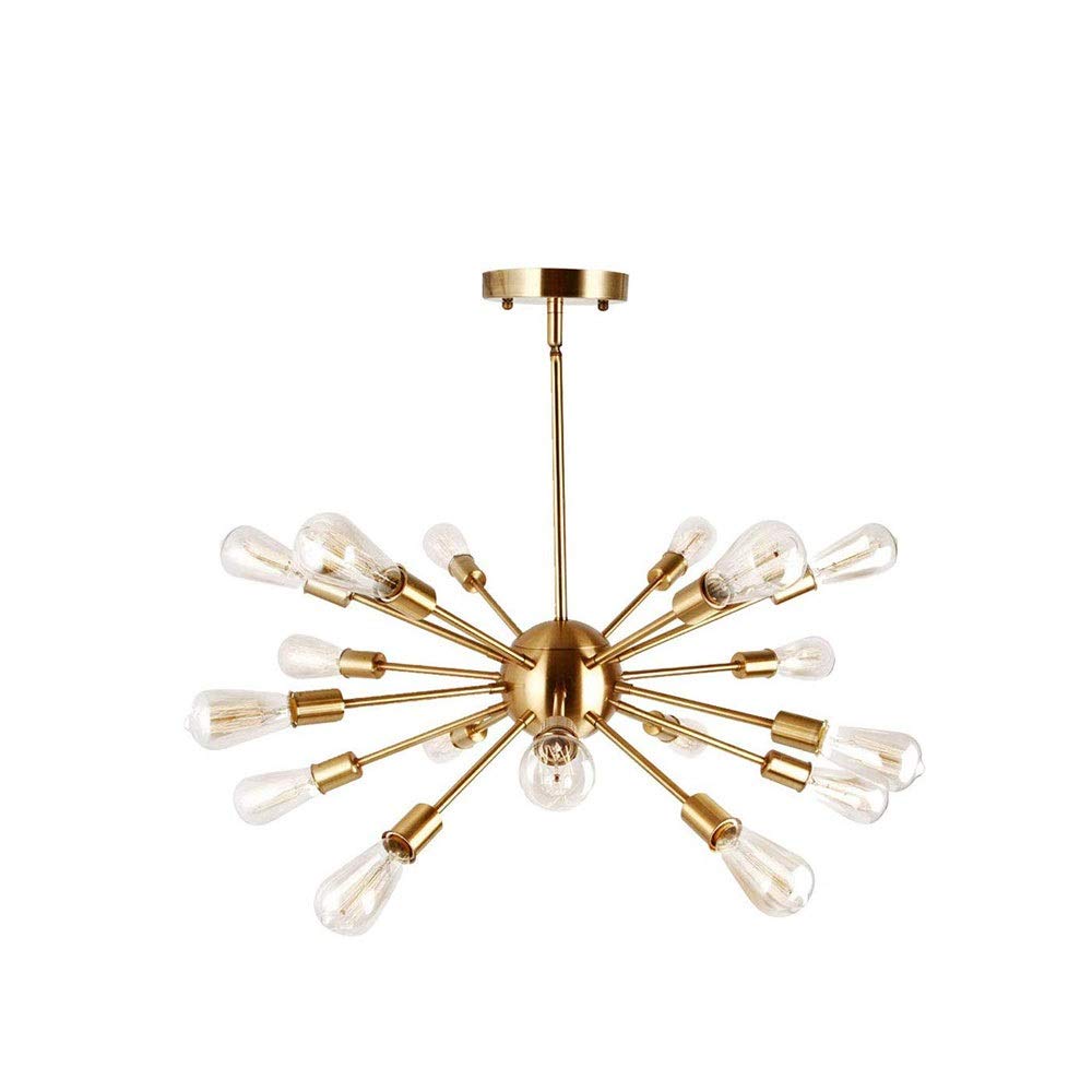 Pendant Industriel Light Brackshed Metal Branch Chandelier Nordic Postmodern Style Lights E27 Bulbe Hanging Light for Kitchen Dining Room Living Room (Color12-Lights)