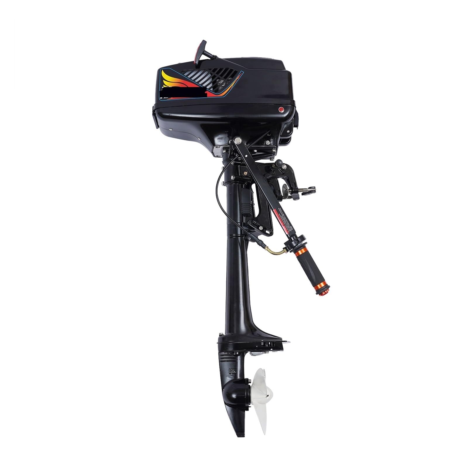 CVFRDD Boat Motor, 2-Stroke 3.6 Horsepower Outboard Motor Engine， Fishing Boat Motor，Horsepower 2/4 Stroke