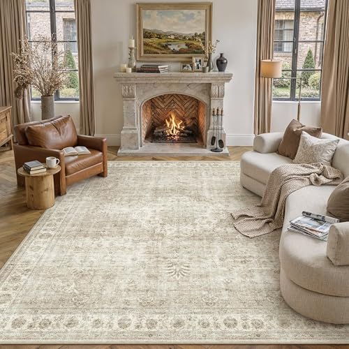 Tapete decorativo beige 8x10 pies PureCozy miniatura 1