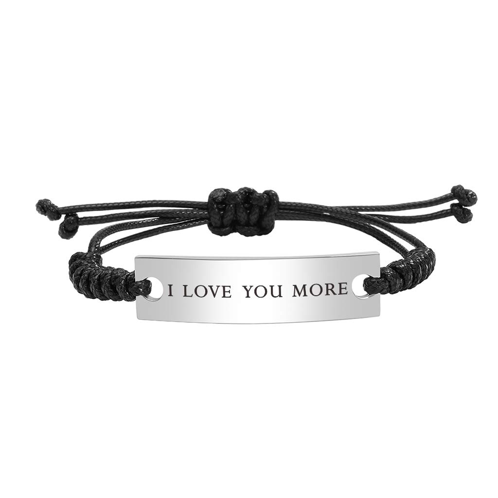 Kisseason Inspirational Mantra Bracelet Jewelry Adjustable Friendship Bangle Bracelet