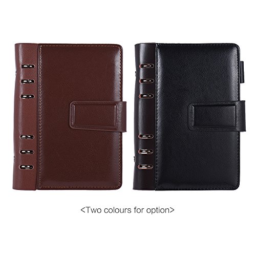 Domary A6 Loose Leaf PU for Spiral Notebook Business Planner Dairy Agenda Vintage Stationery for Off