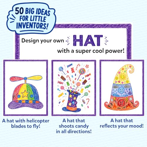 Image of Skillmatics Inventor Sprouts - Invention Drawing Activity Book for Kids | 50 Creative Challenges with 12 Retractable Mess-Free Crayons, Screen-Free STEAM Gift for Boys & Girls Ages 5, 6, 7, 8, 9, 10