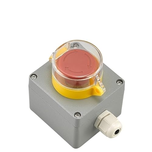CZKE Emergency Stop Push Button Switch Control Box Elevator With Protection Cover Waterproof Enclosure 22mm Mounted(14)