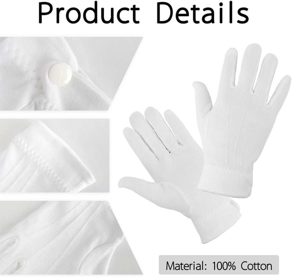 White Gloves White Gloves Women Costume White Gloves Men Cotton Gloves White Cotton Gloves