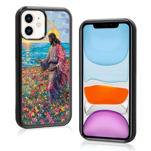 Coque esthétique fleurs de Jésus bleu océan pour iPhone 12 idéale au quotidien