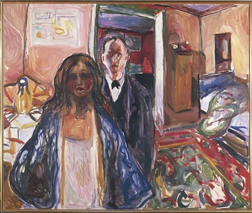 Peinture murale Edvard Munch l'artiste et le modèle - Toile abstraite Oslo 60x90