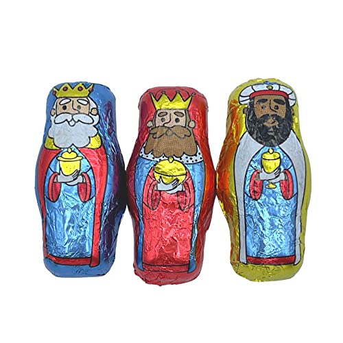 NAVIDAD REYES MAGOS Figuras De Chocolate Con Leche- 125 Piezas