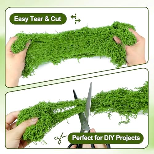 ASCAKE Fake Moss 5.3 oz, Artificial Moss for Crafts & Potted Plants — view 3