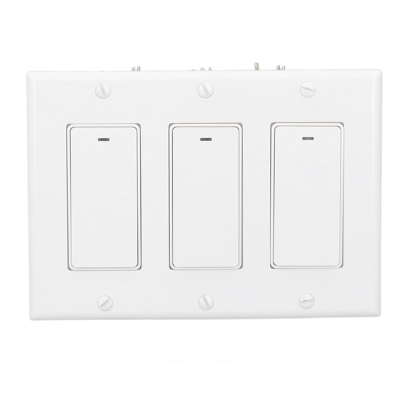 Intelligenter WLAN-Wandschalter, Einpolig, 3-fach, AC 100 Bis 240 V, Lichtschalter mit Fernbedienung, Sprach- und Timer-Steuerung für Benutzer zu Hause, Im Schlafzimmer, Im Wohnzimmer
