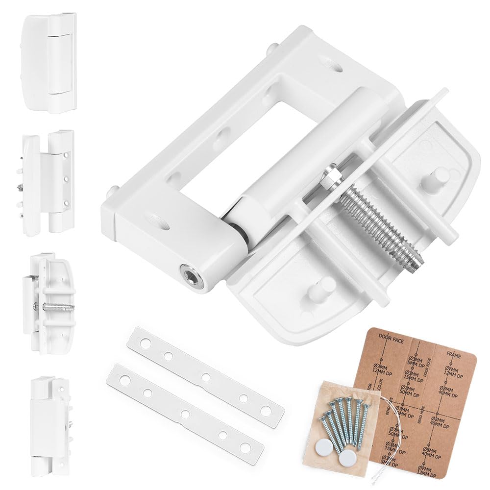 180 Degree Panoramic UPVC Door Hinge, White