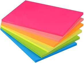 MeRaYo Sticky Notes and Sticky Notes Set Pad Big Size 4x6, to do List for School, Office Supplies, Desk Accessories (6 Pads) (45 Sheets/Pad)