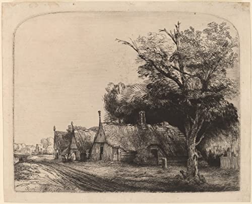 Toile modern peinture Rembrandt de qualité supérieure affiche paysage 60x90cm